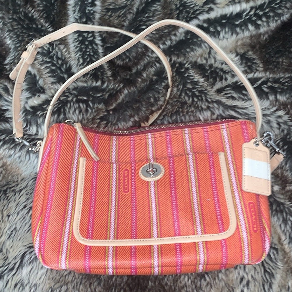 Coach Vibrant Colored Leather With Charm Shoulder/Crossbody Bag - Picture 2 of 15